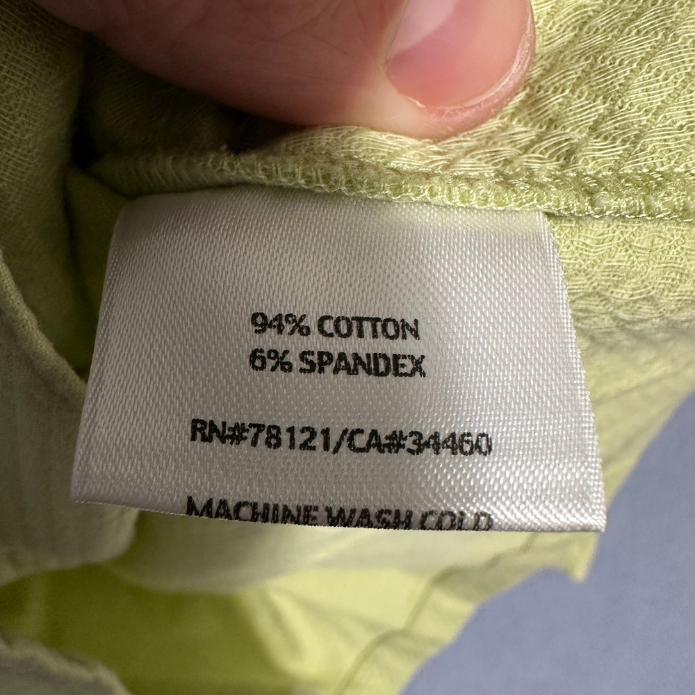 Eileen Fisher Chartreuse Quilted Zip Up Jacket Mock Neck Yellow Size Petite PP - Picture 7 of 11